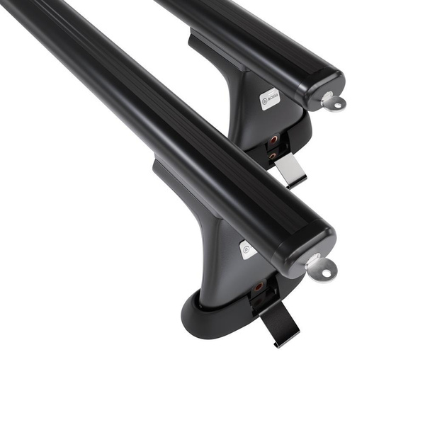 Základní nosič na střechu auta pro Peugeot Partner mk I Van (1997-2002) - příčný nosič - černé střešní příčníky - montážní body - Hliník