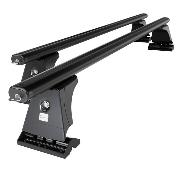 Základní nosič na střechu auta pro Fiat Fiorino III Van (2008-2011) - příčný nosič - černé střešní příčníky - montážní body - Hliník