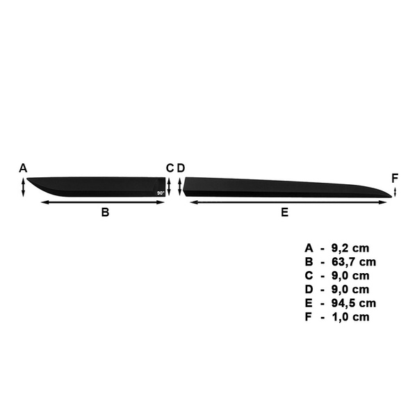 Černé boční lišty pro Hyundai i40 CW Tourer (2011-....)