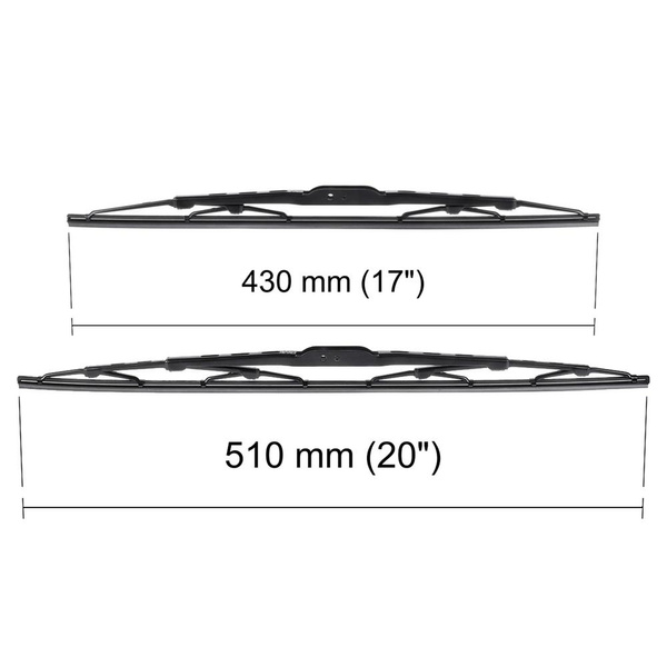 Automobilové stěrače na přední sklo pro Opel Corsa C Hatchback, Sedan, Van (09.2000-09.2006) - listy standard